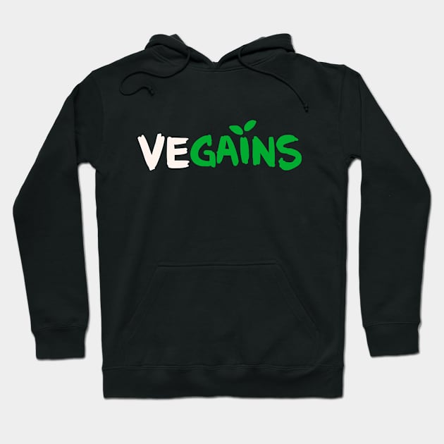 Vegains - Vegan, Veggies - D3 Designs Hoodie by D3Apparels